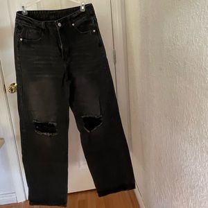 Lightwashed Black Jeans